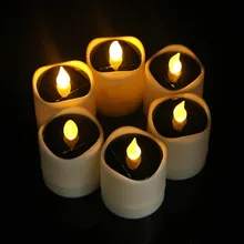 Солнечные свечи Led ночник желтое мерцание Водонепроницаемая чайная лампа для праздника свадьбы романтическое украшение ночник