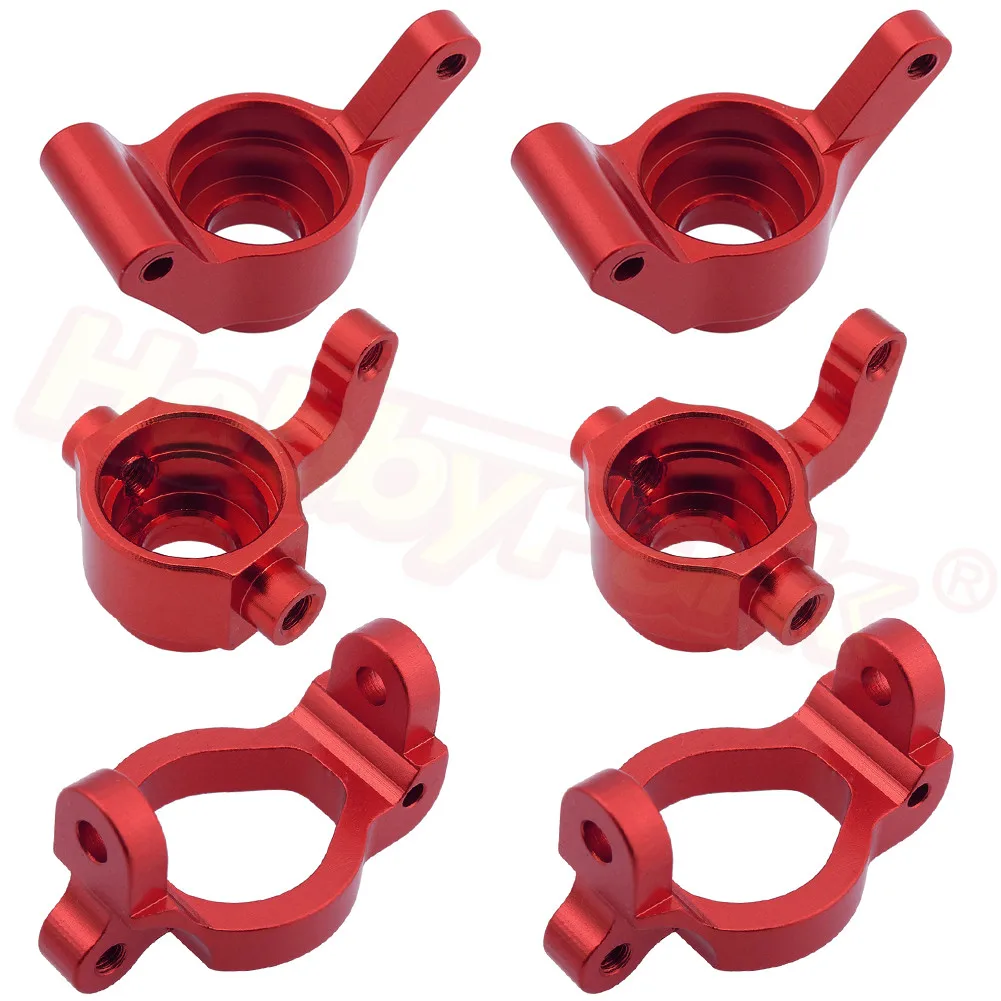 Najtaniej Dla Himoto E18 1 18 RC Cars Upgrade Kit aluminiowa kierownica Knuckle Arms Hub Carrier zestaw M603 M604 M605 23603 23604 23605