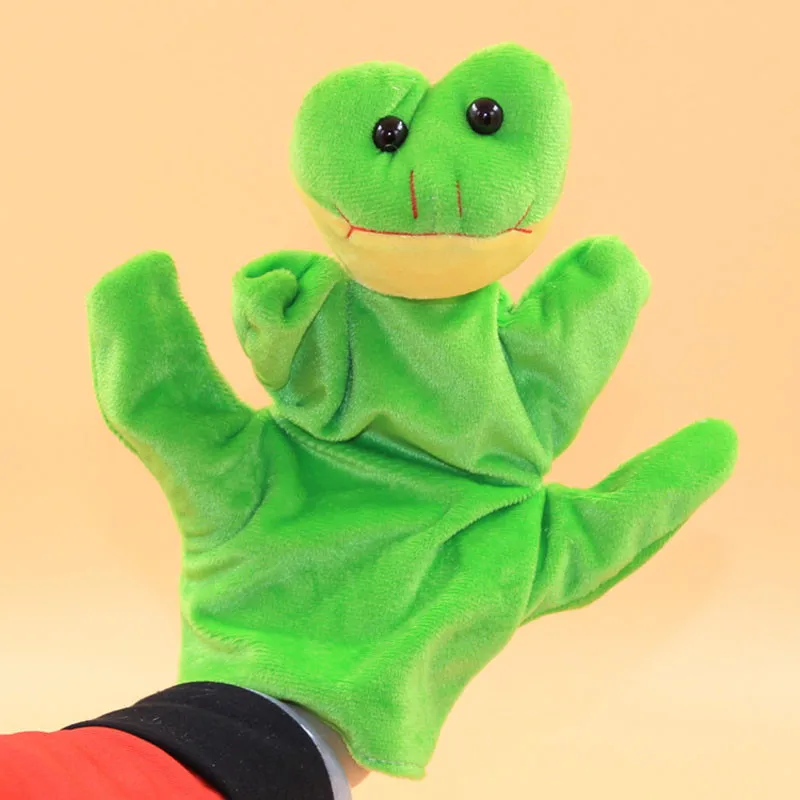 Детские игрушки милые животные лягушка плюшевая Подарочная ручная перчатка пальчиковые куклы для детей