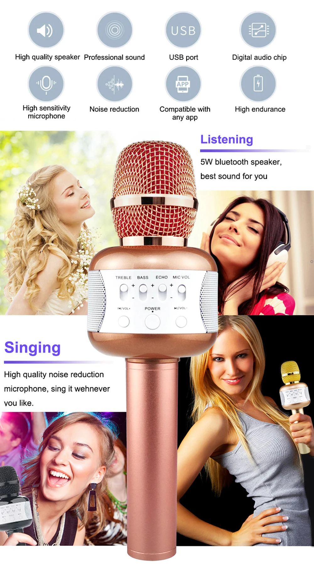 Микрофон караоке Ручной беспроводной микрофон с диско-шаром держатель для телефона динамики и микрофон с Bluetooth модулем домашний KTV музыкальный плеер для live