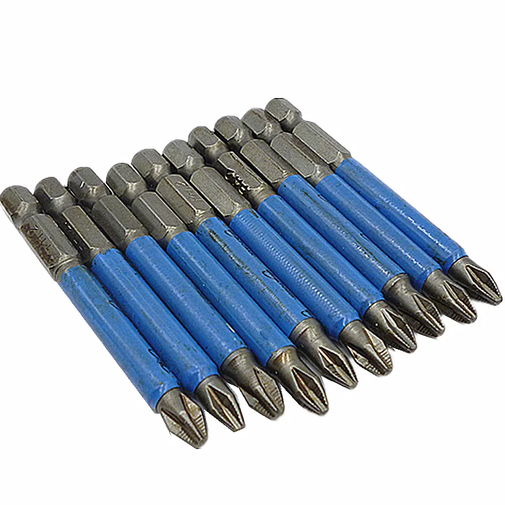 

10pcs Impact Drivers Phillips Head Ph2 70mm Power Insert Bits Magnetic Antislip Screwdriver Drill Bits Electric Screwdriver Bits