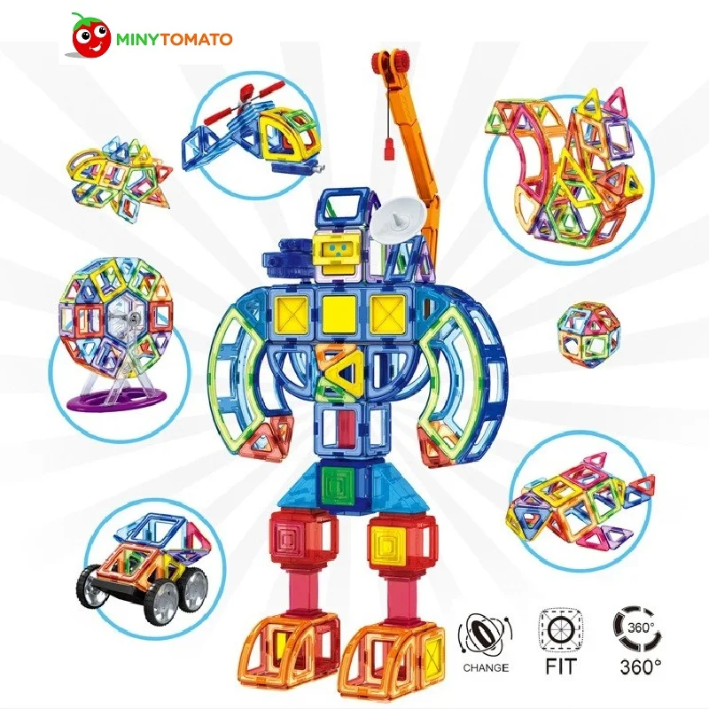 Free Shipping 70pcs/lot 3D Magnetic Assembling Building Blocks DIY Learning & EducationBricks Toys for Children Christmas Gift