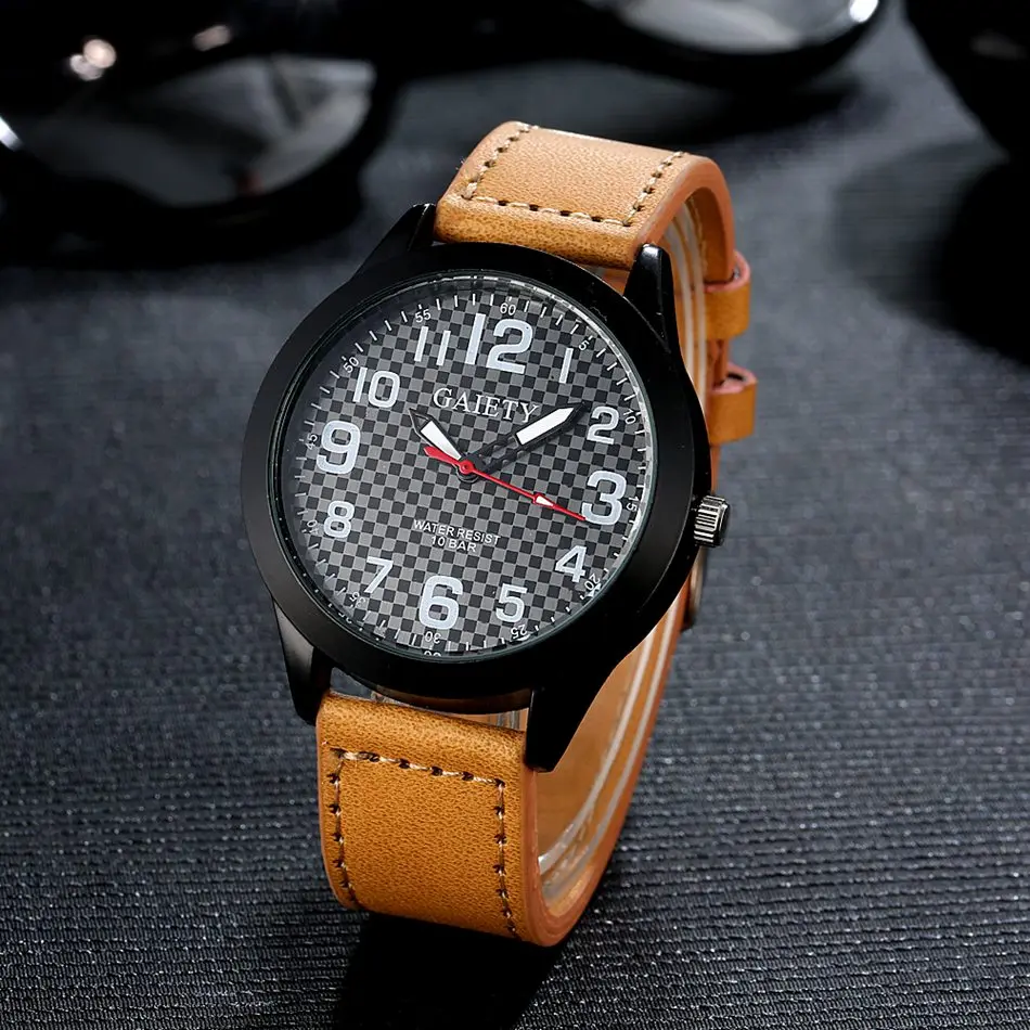 

Fashion Women Black Wrist Watches Leather Business Men Watch Luxury Brand Ladies Geneva Quartz Clock Wristwatches G009