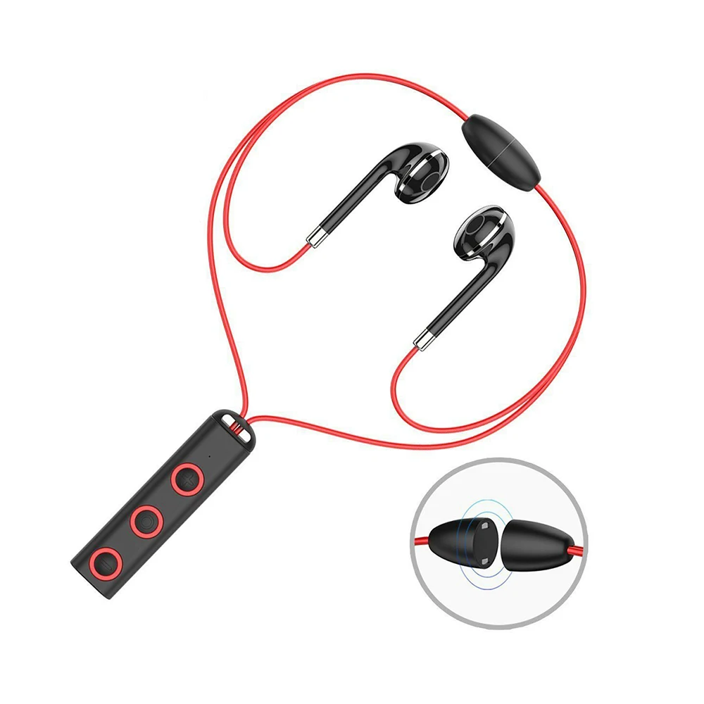 Модные спортивные беспроводные Bluetooth наушники свободные руки магнитные шейные