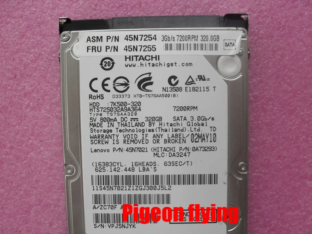

for Lenovo Thinkpad T420 Hard disk Part number FRU45N7255 HITACHI 320G 3Gb/S 7200 turn SATA3.0