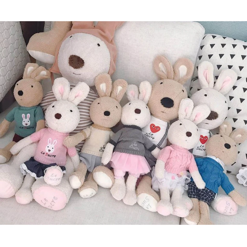 MagiDeal Adorable Rabbit/Cat/Bear Plush Toy Clothes for 1/4 BJD Dolls Dress up Outfit Girl Gifts