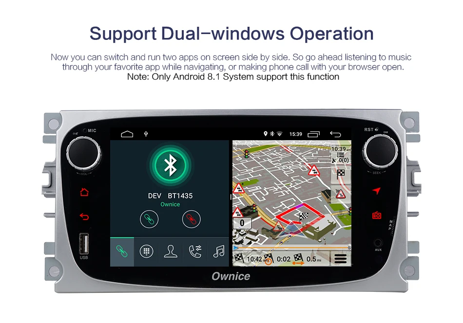 Ownice K1 Android 8.1 Car DVD Player 2 Din radio GPS Navi for Ford Focus Mondeo Kuga C-MAX S-MAX Galaxy Audio Stereo Head Unit