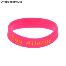 Силиконовый браслет для напоминания, 1 шт., карамельный цвет, детский размер, предупреждение, яйцо, аллергия