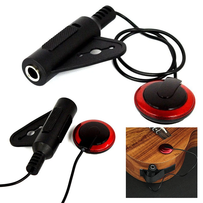 New Professional Piezo Contact Microphone Pickup For Guitar Ukulele 1/4'' Musical Instrument Accessories Parts