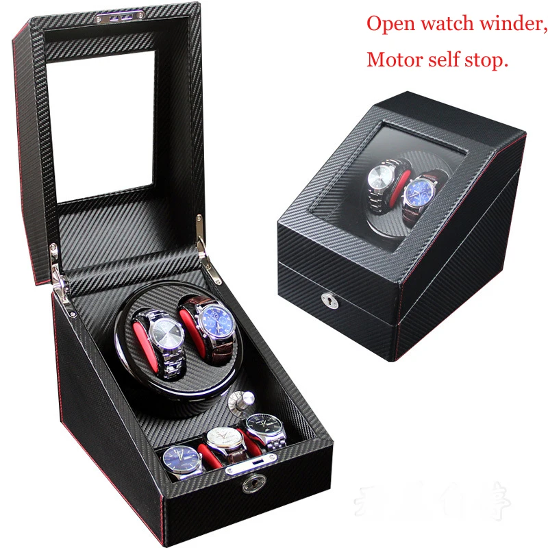  2019 nouveau design marque automatique montre remontoir boîte étui de luxe ouvert rotation moteur a