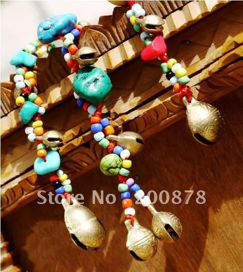 

C14 Custerm-made item 500pcs Tibetan Brass Bells Yunnan Laxi Bell Backpack Bell For Lady Handbags Hangers mix Order