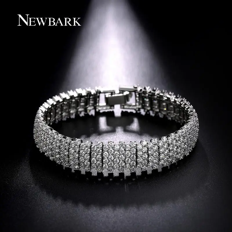 font b NEWBARK b font White Gold Plated 17cm 19cm font b Bracelet b font