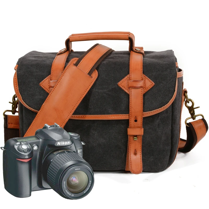 EtopLink Новинка E6100 винтажная Холщовая Сумка для камеры DSLR Мужская и женская