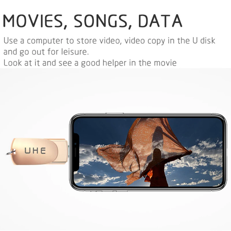 4-UHE-New-gold-Metal-OTG-pen-drive-16GB-32GB-can-Customized-Logo-micro-usb-flash-driver