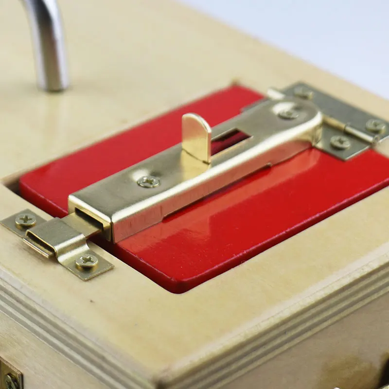 Wooden Montessori Toys Ducational Games Colorful Lock Box Juguetes Montessori Materials Preschool Learning Wooden Toys B1227T