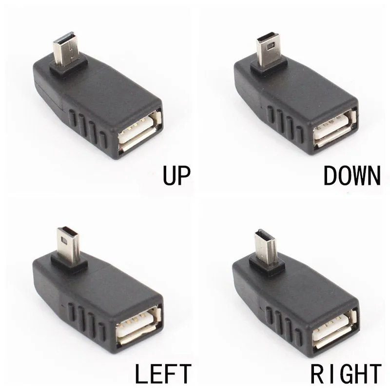 T type car audio adapter connected with the U disk MINI USB MP3 OTG parent vehicle revolution conversion head |