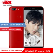 Orijinal Küresel Lenovo S5 Akıllı Telefon K520 K520T 64 GB Destek OTA Parmak Izi Snapdragon 625 Octa Çekirdekli Çift Arka kamera