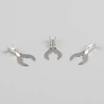 

100pcs/lot 6.2 fork cold terminal crab legs shape connector Brass plated tin surface treatment terminals