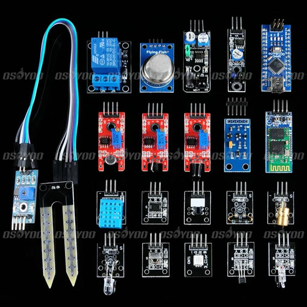 Flash Sale RWY Nano V3.0 Board + Sensor Starter Module Kit For Arduino Starter With Plastic Box Free Shipping & Drop Shipping 