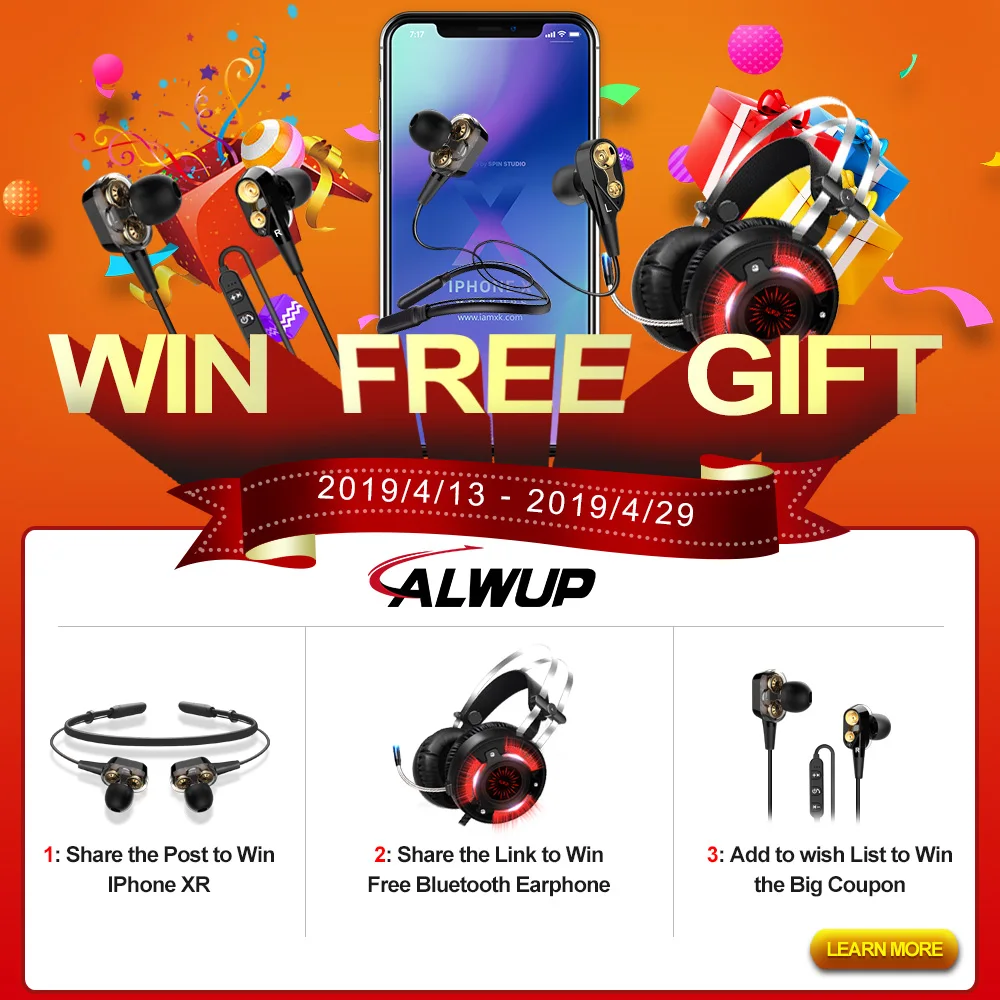 

To Win Free Gifts during 2019/4/13-2019/4/29 , ALWUP G01 S10 Flash Deals Share links, Follow Our Store, Add to Cart to join in