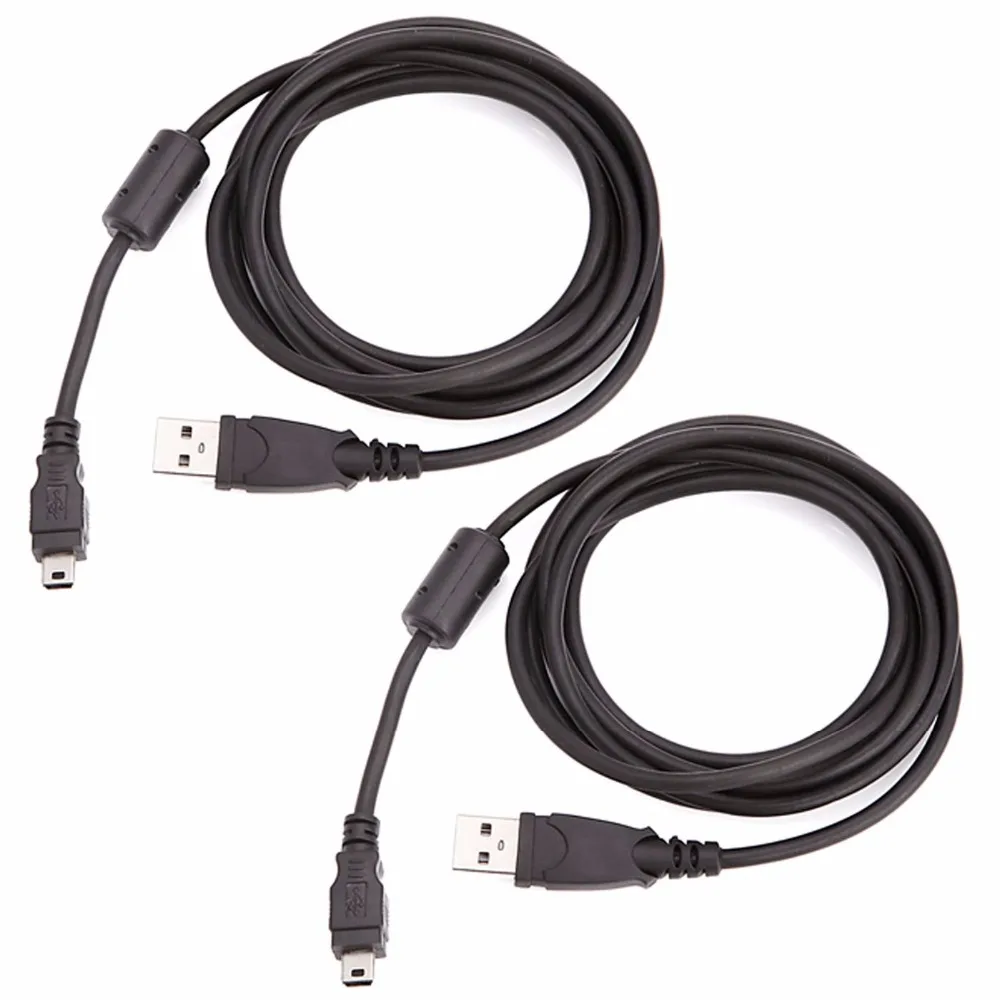 2pcs/lot Black USB Charger Cable for Sony Playstation 3 Controller
