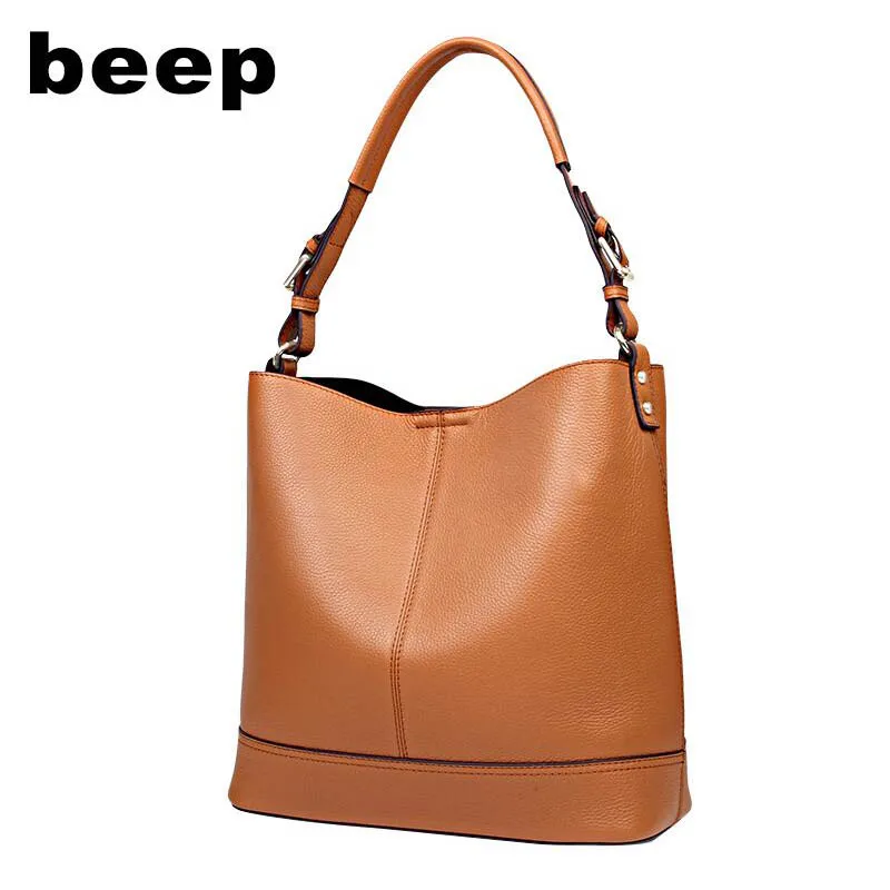 

Beep 2018 new wave Korean version of the wild Messenger bag Leather ladies large capacity shoulder tote bag