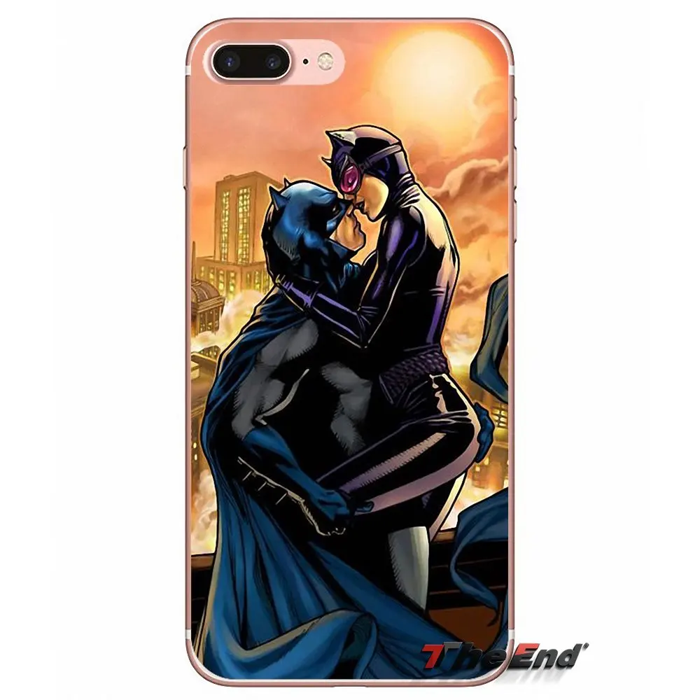 Мягкий чехол для мобильного телефона Catwoman Batgirl с Бэтменом Apple iPhone X 4 4S 5 5S SE 5C 6 6S 7 8