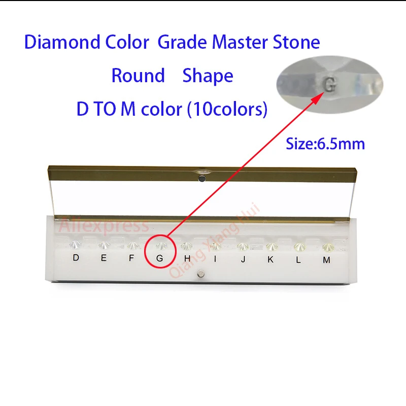 Las especificaciones de peso del diamante maestro y D a M Color blanco forma redonda con láser de piedra de Zirconia cúbica de herramientas - 1