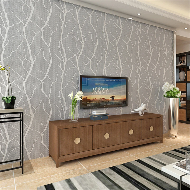 beibehang Modern minimalist thick 3D deerskin cashmere wallpaper living