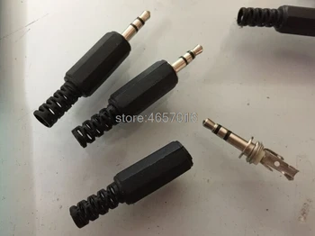 

100pcs/lot 3.5 stereo audio plug 3.5 dual encoding audio plug 3.5mm audio socket