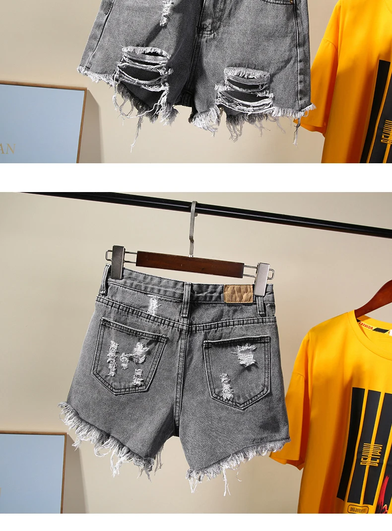 Джинсовые рваные шорты для девочек-подростков; коллекция года; летняя детская одежда; модный костюм для детей 16-14 лет