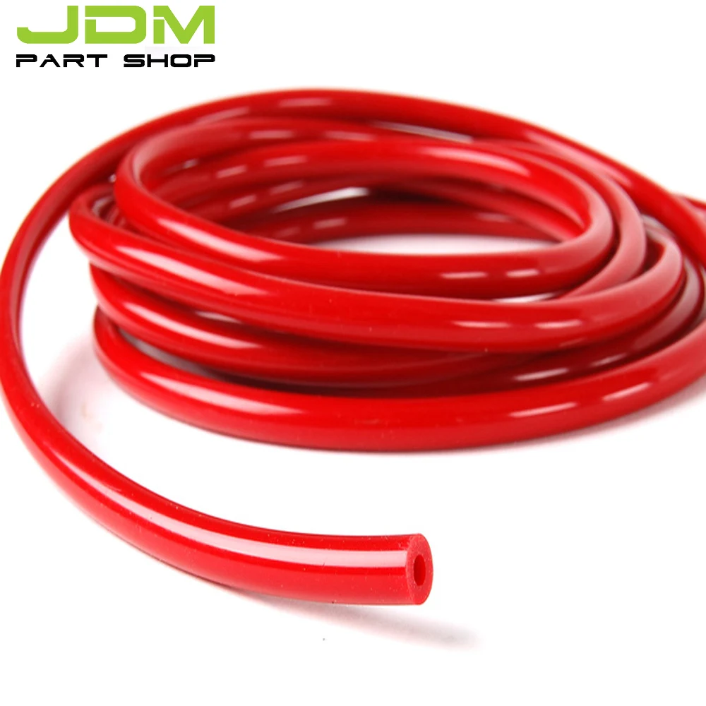 Red ID 0.32" 8mm Silicone Vacuum Hose Silicone Tube Tubing Universal
