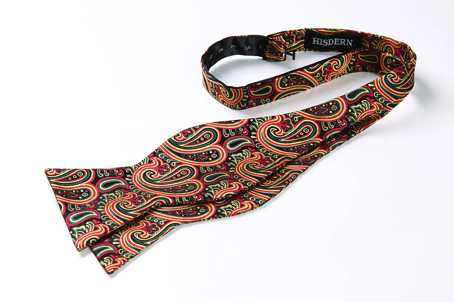  Party Pocket Square Classic Wedding BP713GS Orange Green Red Paisley Bowtie Men Silk Self Bow Tie h