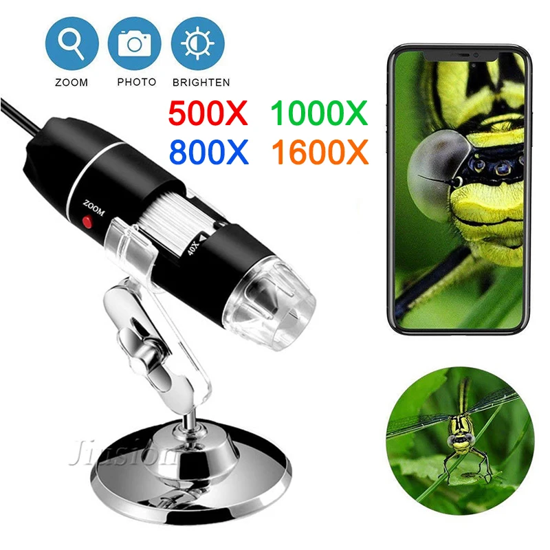 

Handheld Mini Zoom Microscope Camera Professional 8LED Electronic Digital USB Magnifier Endoscope For Android Small Micro Cam