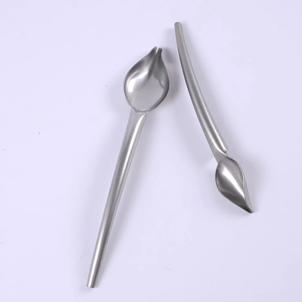 1Pc Stainless Steel Chocolate Spoon Pencil Filter Spoons Cake Decoration in Coffee Scoops from