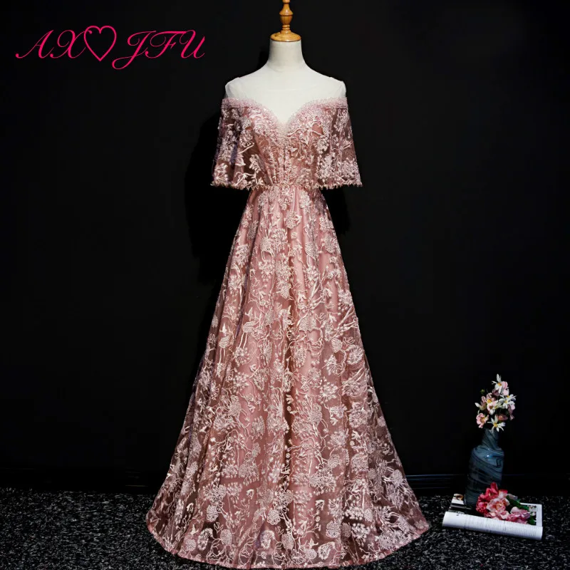 rose evening dress