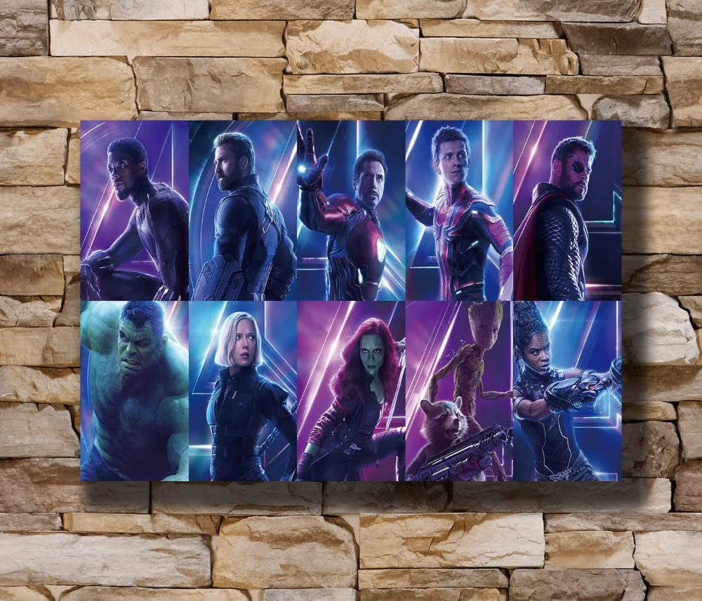 Avengers Infinity War Marvel The Last Supper Movie Art Silk poster 8x12 12x18