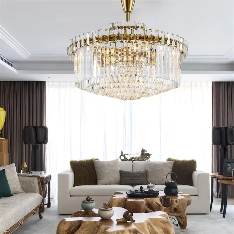 Современный пост-современный роскошный круглый гостиной спальни столовой виллы отеля мягкая роскошная хрустальная люстра