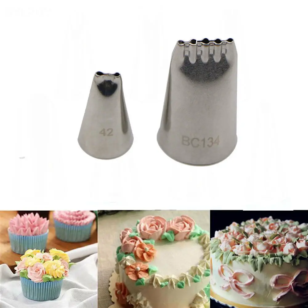 

Two Five Hole Lines Drawing Nozzles Stave Sheet Music Cake Baking Decorating Tools Noodles Pastry Icing Piping Tips