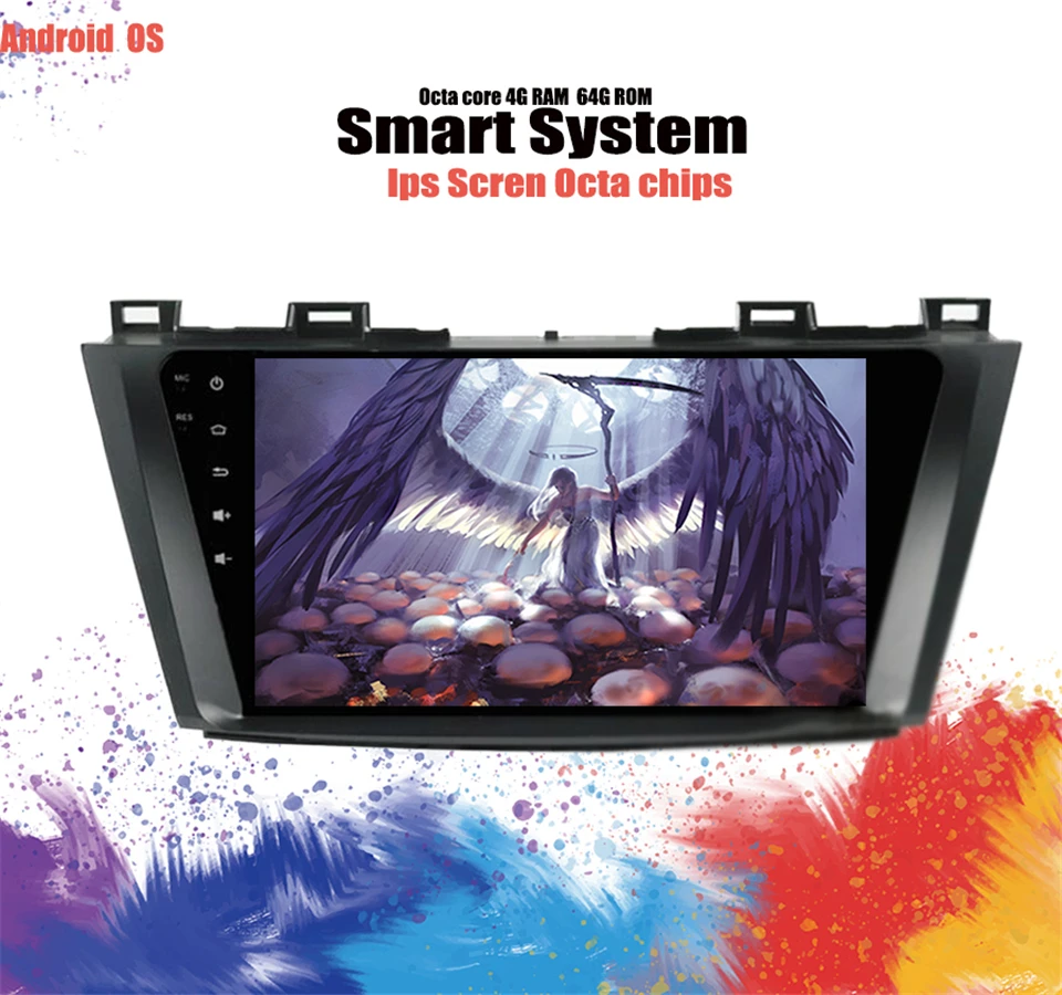 Discount 9" 2Din Android 9.1 Car Radio Stereo For Mazda 5 2009 2010 2011 2012 GPS Navigation Multimedia Player Head Unit 4G LTE Carplay 3