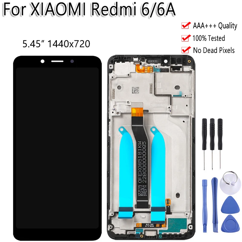 

5.45" Original LCD+Frame For Xiaomi Redmi 6A LCD Display Touch Screen Assembly Replacement For Xiaomi Redmi 6 Global Version LCD