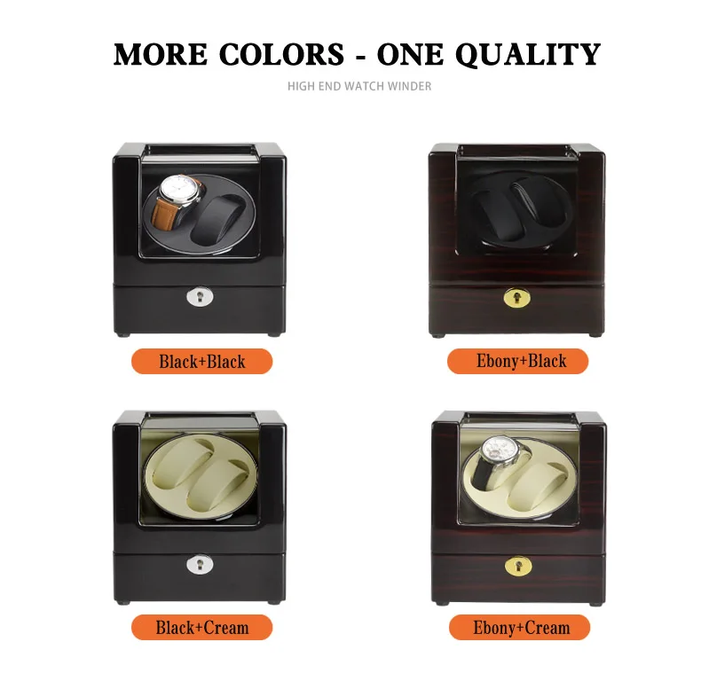 Preiswero Watch winder 2 Автоматическая коробка вафсы мабути мотор машина коробка ручной работы на пианино отделка/роскошные часы вращения коробка