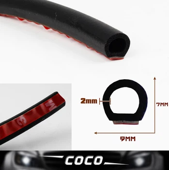 

236" 600cm Small D 9mm Look Edging Edge Strip Pillar Car Body Window Door Trunk Self Adhesive Trim Rubber Seal dustproof
