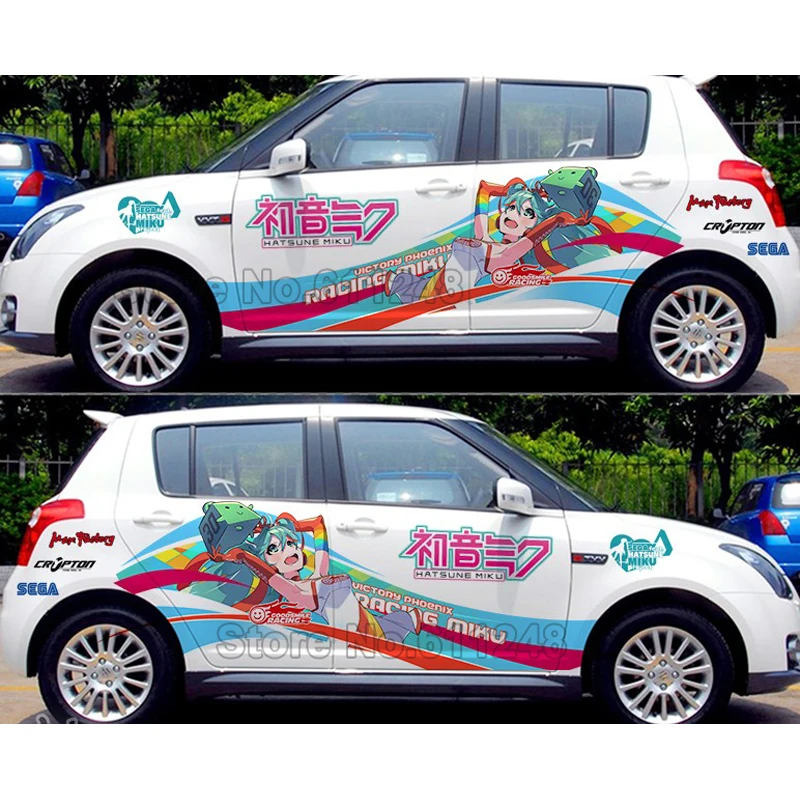На заказ японская игра Аниме Itasha наклейки Hatsune Miku гоночные для ралли 3D
