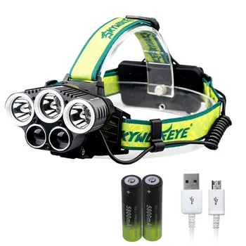 

LED caving and hunting T6 led headlamps Waterproof Headlamp USB rechargeable Headlight Zoomable HeadLamp