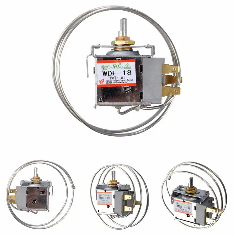 

3 Pin WDF-18 Terminals Freezer Refrigerator Thermostat with 65cm Metal Cord NEW