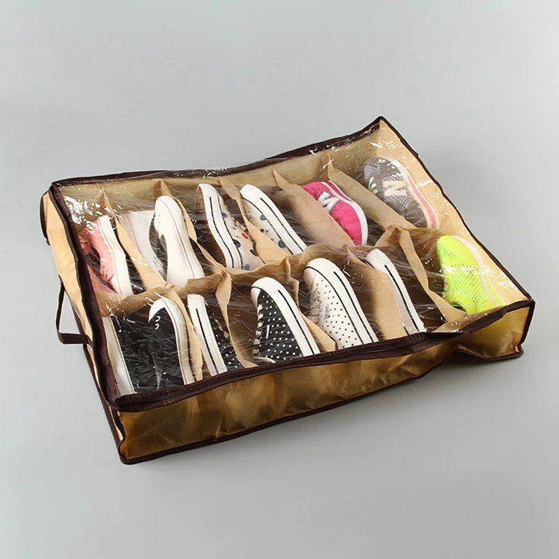 

Creative Household 12 Grid Transparent Shoes Storage Box Odor and Dustproof Home Shoes StorageBox Organizer 8A0005