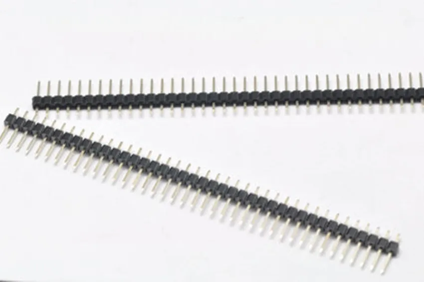 10Pcs Gold Plated Pitch 2 54mm 1x40 Pin 40 Pin Single Row Male Pin Header Strip