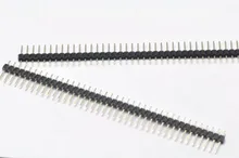 10Pcs Gold Plated Pitch 2 54mm 1x40 Pin 40 Pin Single Row Male Pin Header Strip
