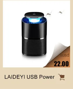 LAIDEYI USB мощность анти-москитная УФ-лампа для комаров умный убийца насекомых-Комаров Репеллент ночник для домашнего офиса